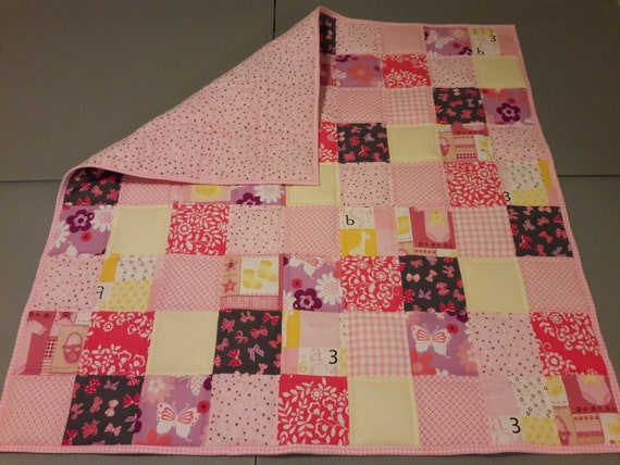 2 layer pink cotton flannel John deere baby toddler personalized blanket