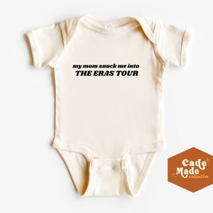 Eras Tour Pregnancy Announcement Baby Onesie® Bodysuit - Mom Snuck Me Into Eras Tour Cotton Baby Outfit