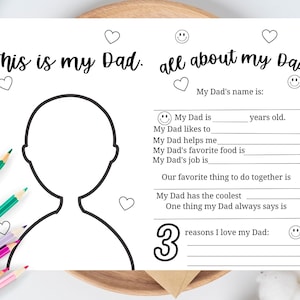 Fill in the Blanks Printable for Fathers Day Gift - All About Dad ...