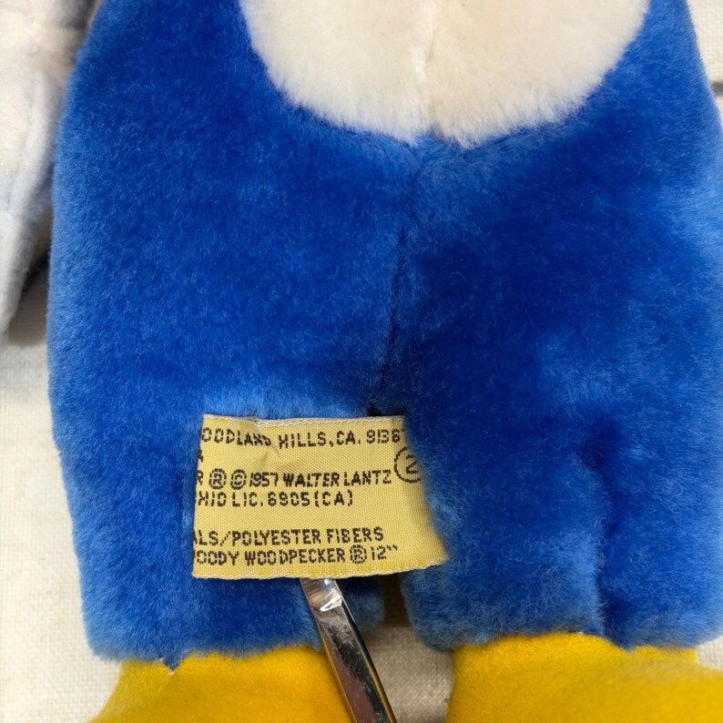 Applause Woody Woodpecker Plush 12" Blue Red Vintage Walter Lantz Toy image 5