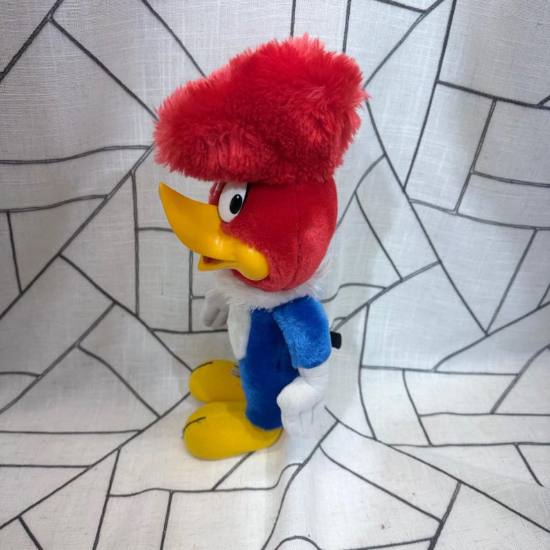 Applause Woody Woodpecker Plush 12" Blue Red Vintage Walter Lantz Toy image 2