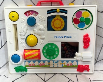 フィッシャープライス アクティビティセンター ワンサイズ ホワイト ヴィンテージ 1988 ベビーベッド用おもちゃ 感覚ボード