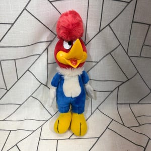 Applause Woody Woodpecker Plush 12" Blue Red Vintage Walter Lantz Toy image 1