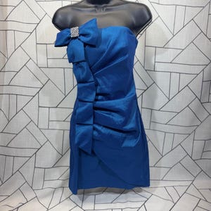 teeze me navy blue dress Teeze Me Womens Navy Sleeveless Full-Length Layered Formal Dress Juniors 1
