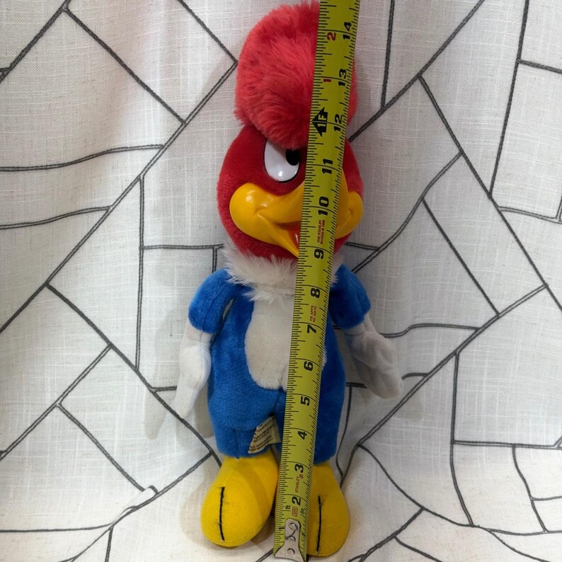 Applause Woody Woodpecker Plush 12" Blue Red Vintage Walter Lantz Toy image 8