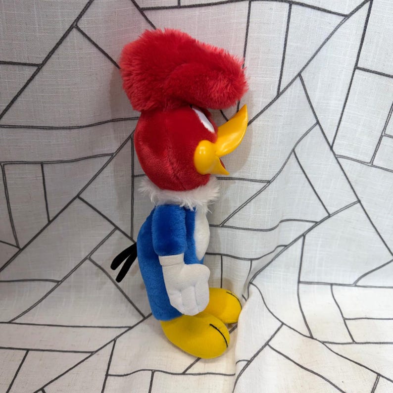 Applause Woody Woodpecker Plush 12" Blue Red Vintage Walter Lantz Toy image 4
