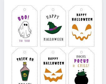 Halloween gift tags, printable