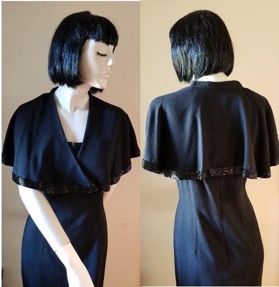 Vintage D'Ore - Little Black Dress, 2piece Beaded