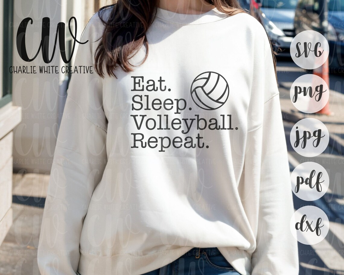 Eat Sleep Volleyball Repeat SVG (477878
