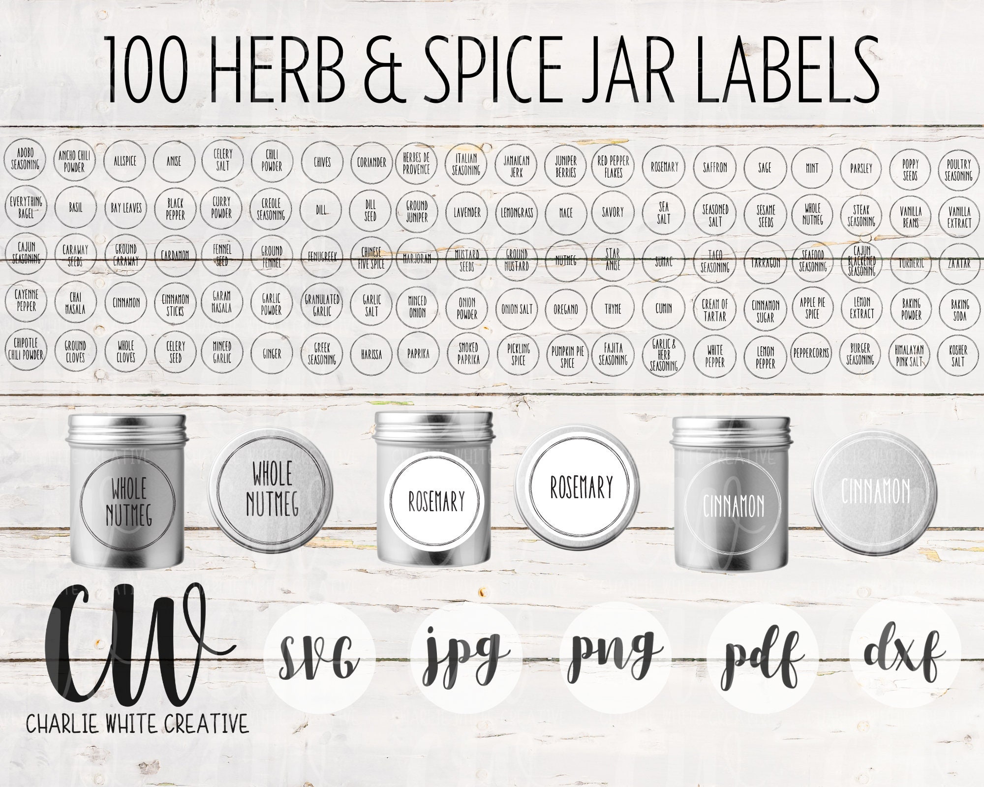 Open Script Spice Labels {FREE Silhouette Files} - Deeply Southern