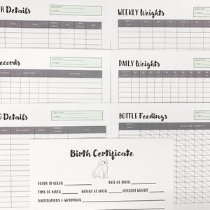 Whelping Record Keeping Document Bundle-Dog Breeders Dream-Stay Organized-Instant Download- Template PDF