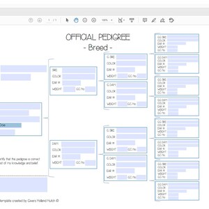 Personalized Custom Rabbit Pedigree Template PDF - Etsy