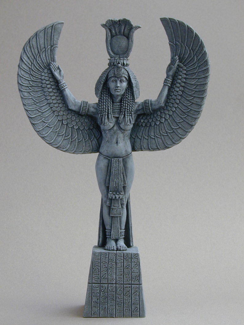 Isis Egyptian Mother Goddess Statue Sculpture. Ancient Egypt. Egyptology. image 2