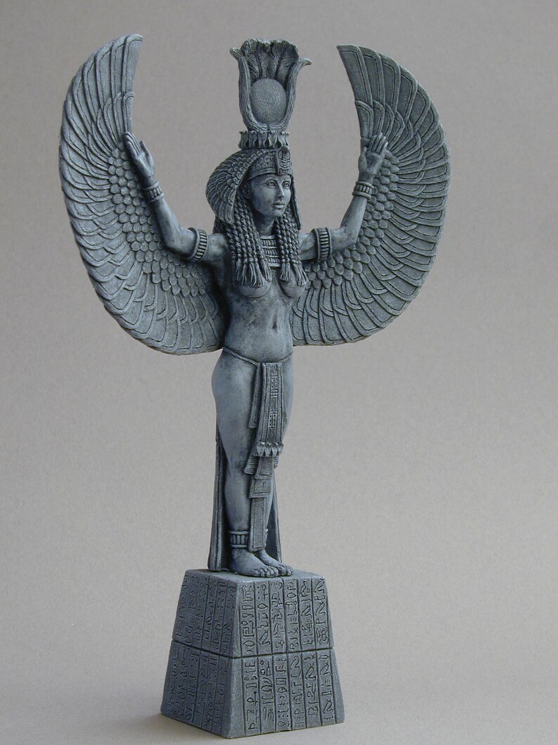 Isis Egyptian Mother Goddess Statue Sculpture. Ancient Egypt. Egyptology. image 3