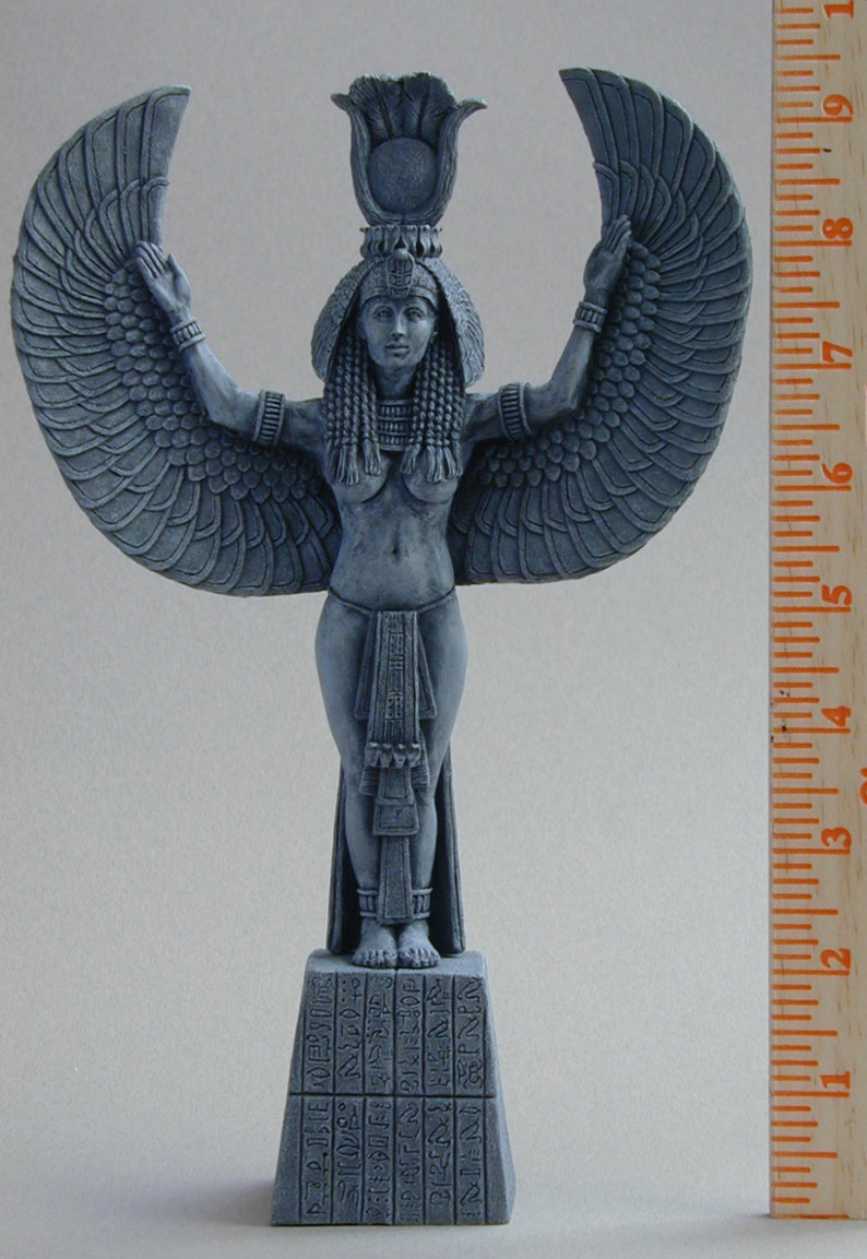 Isis Egyptian Mother Goddess Statue Sculpture. Ancient Egypt. Egyptology. image 5