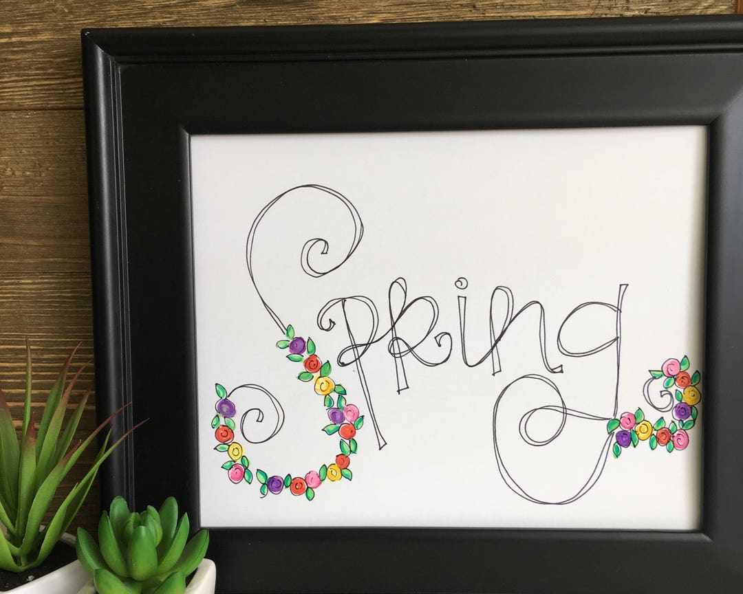 Spring Print, Spring Printable, Spring Art, Spring Watercolor, Spring ...