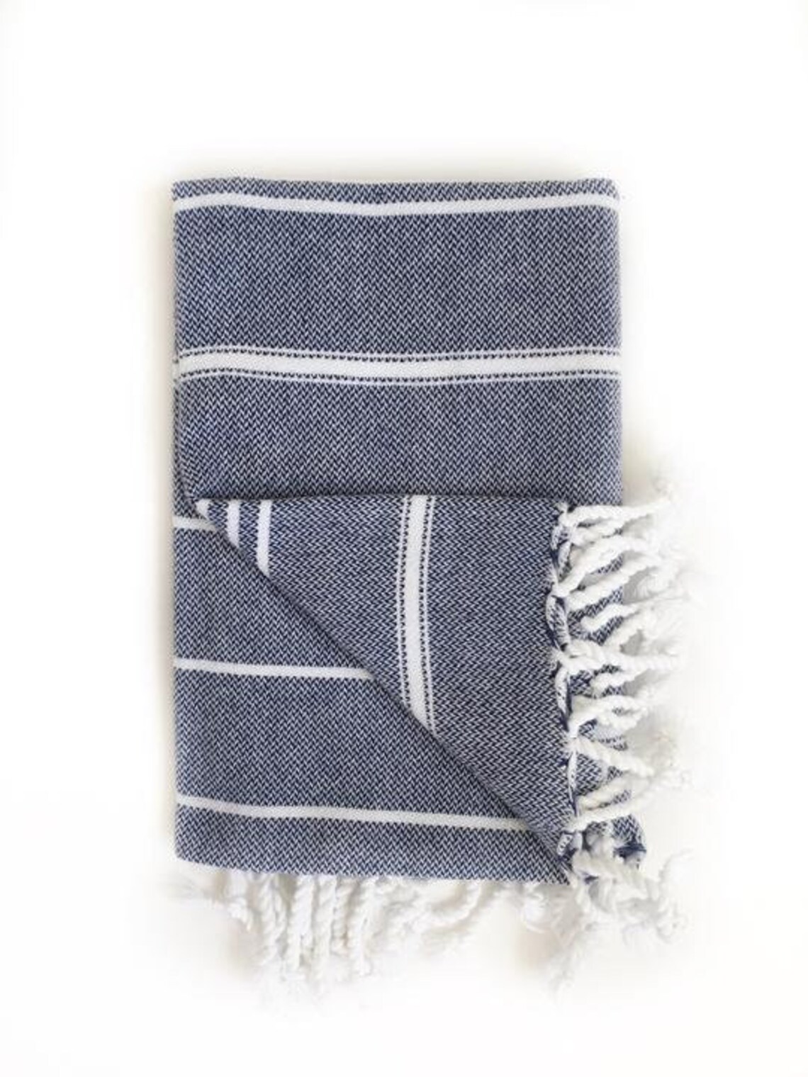 Navy Blue/white Turkish Hand Towel Etsy