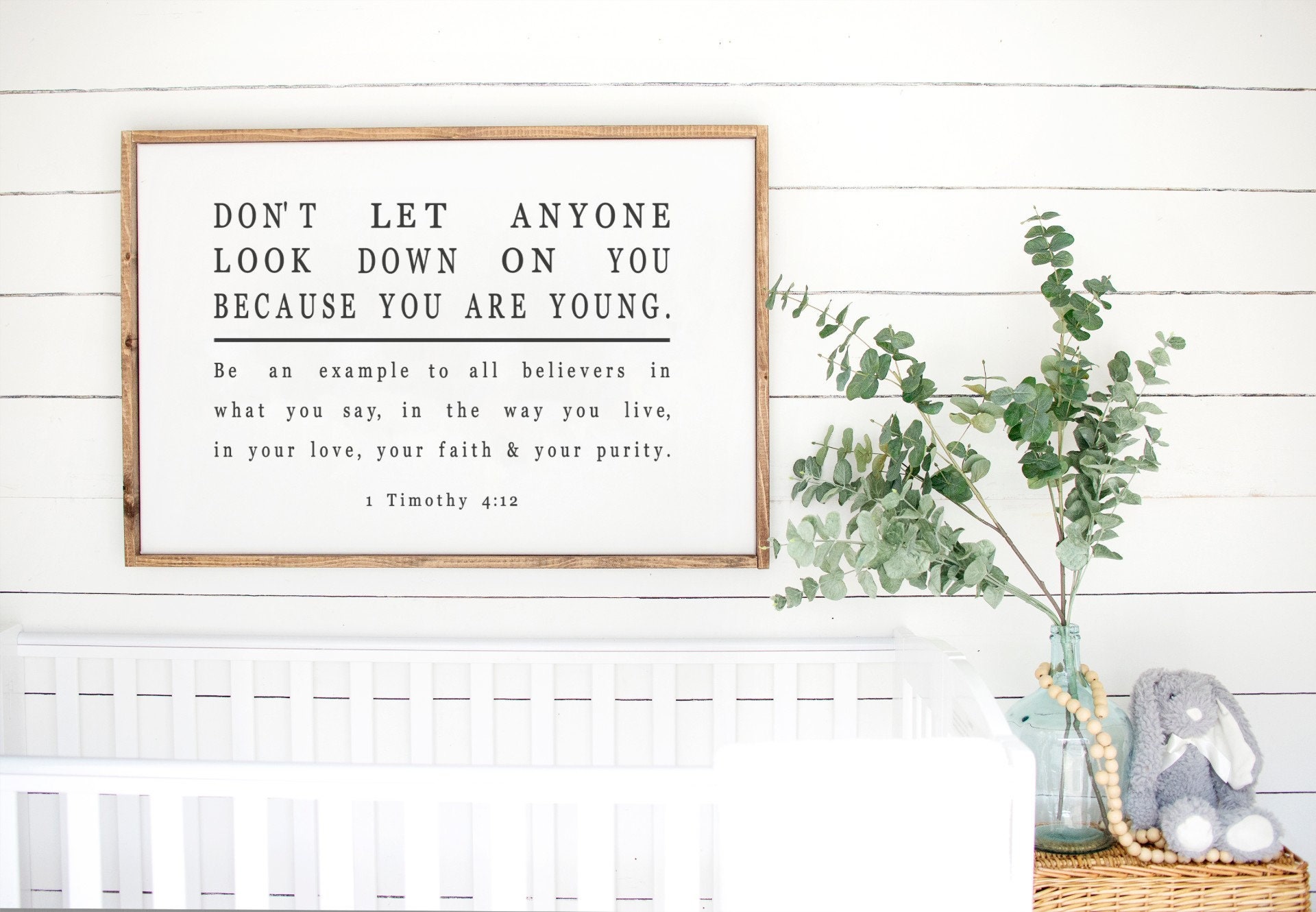 Nursery Sign Bible Verse Nursery Sign Decor Farmhouse Etsy