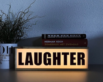 Light box Laughter - laughter sign - Lightbox with quote - laughter decor - farmhouse lightbox - laughter quote - lighted sign