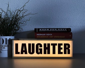 Light box Laughter - laughter sign - Lightbox with quote - laughter decor - farmhouse lightbox - laughter quote - lighted sign