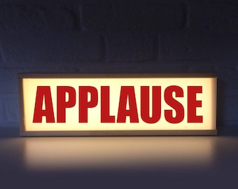 Applause sign - applause lightbox - applause light box - broadcast sign - light sign recoring lightbox - on air - lighted sign applause