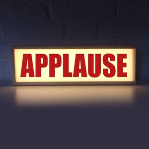 Applause sign - applause lightbox - applause light box - broadcast sign - light sign recoring lightbox - on air - lighted sign applause
