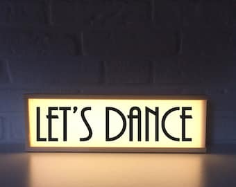 Let's dance lightbox - Dance gift - Gym decoration - danceschool - dancefloor - Dance light - gift for dancer - light box - lighted sign