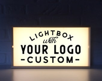 Light box with custom logo - custom light box - perzonalized lightbox - quote - logo lightbox - logo sign - custom sign - lighted sign