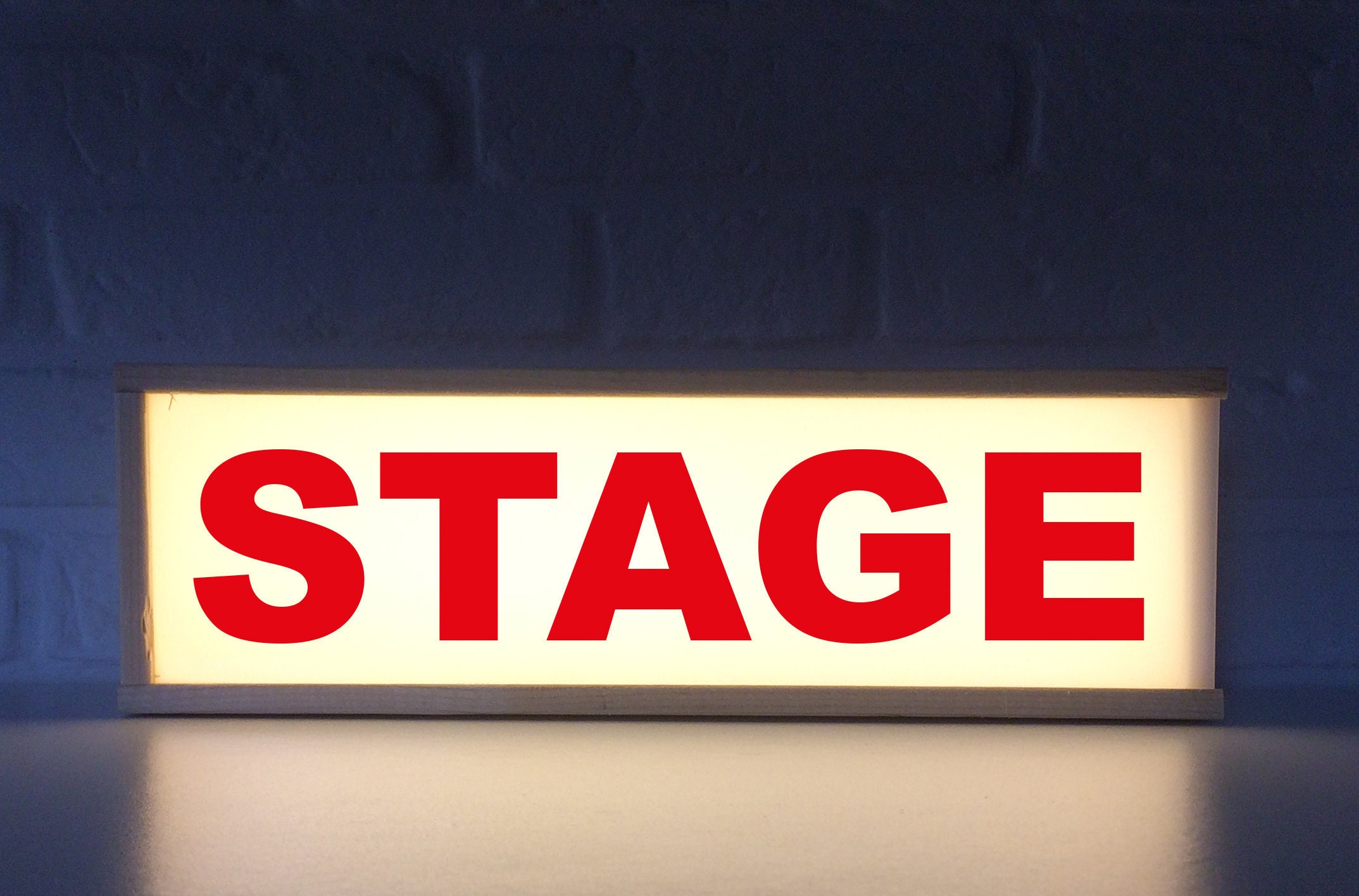 Stage Box Sign STAGE Sign - Stage Lightbox - Stage Light Box - Broadcast Sign - Light ...