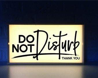 Do not disturb sign - lightbox - do not disturb lighted sign - light for home working tool - light box don't disturb - privacy sign