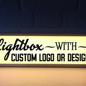 Light box with custom logo custom light box perzonalized lightbox quote logo lightbox logo sign custom sign lighted sign image 1