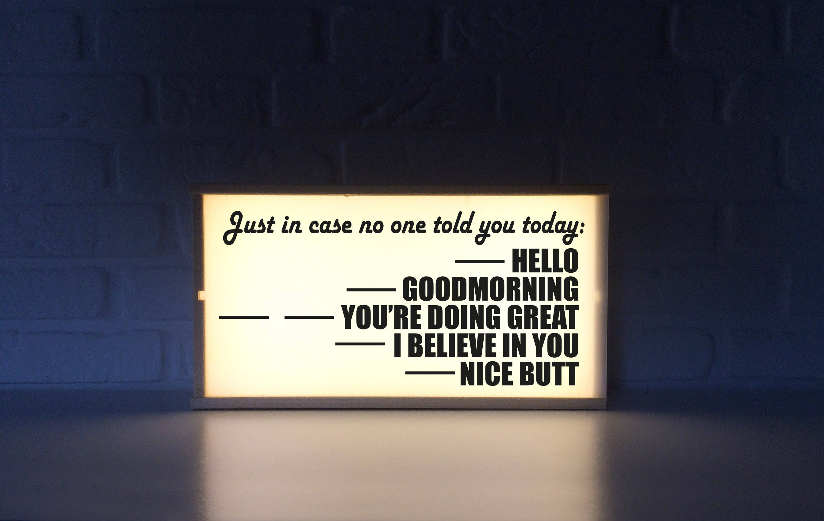 Lightbox with positive quote gift for her funny quote Etsy Nederland