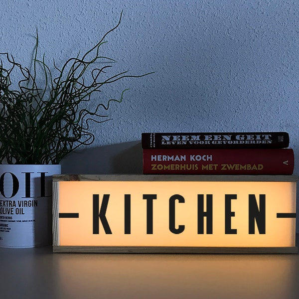 Kitchen sign - lightbox kitchen - kitchen decor - lighted sign - kitchen decoration - retro kitchen decor