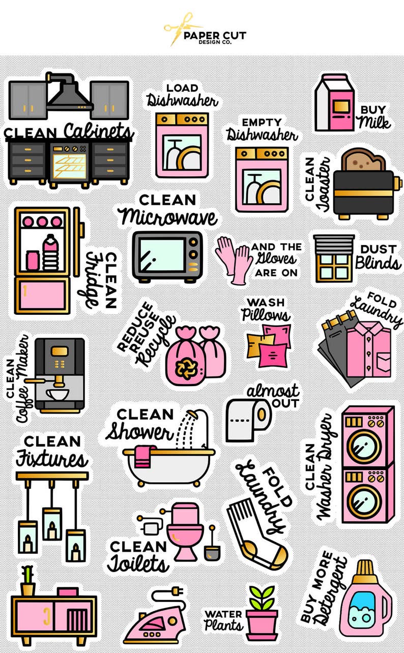 CLEANING PLANNER STICKERS Spring Cleaning Stickers Cleaning Etsy cleaning-planner-stickers-spring-cleaning-stickers-cleaning-etsy