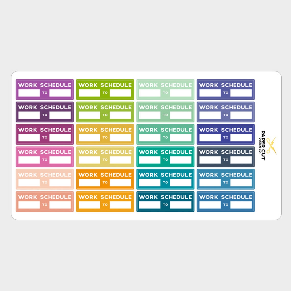 Planner Stickers HOURS / WORK SCHEDULE Planner Stickers Erin | Etsy