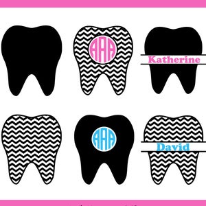 Ząb SVG, Monogram zęba SVG, Zęby SVG, Pliki do cięcia zębów dentysty SVG, Plik do cięcia zębów dentysty, Pliki Silhouette, Pliki Cricut, Dxf, Eps, Png.