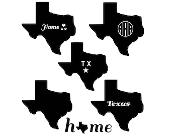 Texas SVG, Texas Svg Monogram, Texas Svg File, Texas Silhouette, Texas Cut Files, State Svg, Texas Vector, SVG, DXF, Eps, Commercial Use.