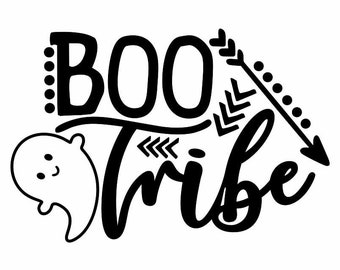 Boo Tribe Svg, Halloween Svg, Ghost Svg, Ghoul Svg, Kids Halloween Svg, Boo Svg, silhouette cricut cut files, svg, dxf, eps, png.