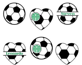 Soccer svg, Soccer Ball Svg, Soccer Monogram Svg, Soccer Mom Svg, Soccer Ball Monogram, Soccer silhouette, Cricut Files, svg, dxf, eps, png.