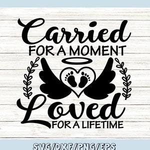 Porté pour un moment aimé pour une vie Svg, Memorial Svg, Remembrance Svg, Angel Wings Svg, Silhouette Cricut Files, svg, dxf, eps, png.