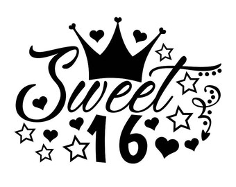 Free Free 257 Sweet 16 Cake Topper Svg Free SVG PNG EPS DXF File