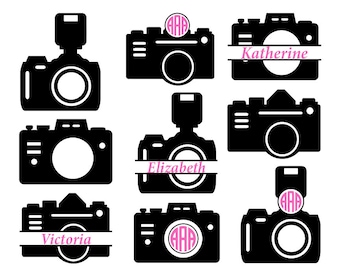 Camera svg, camera monogram Svg, fotografie svg, fotografie monogram, Camera Clipart, Camera Silhouet, Cricut Files, svg, dxf, eps, png.