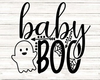 Baby Boo Svg, Halloween Svg, First Halloween Svg, Ghost Svg, Baby Halloween Svg, Spooky Svg, Silhouette Cricut Cut Files, svg, dxf, eps, png