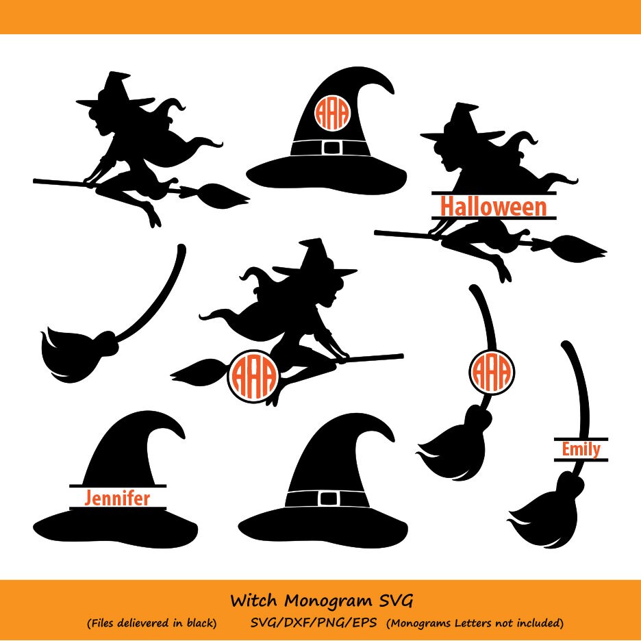 Download Witch SVG Files halloween svg witch monogram svg witch hat ...