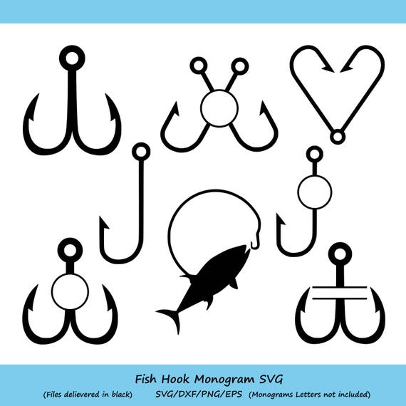 Download Fish Hook Svg Fish Monogram Svg Fishing Svg Fish Svg Svg Etsy
