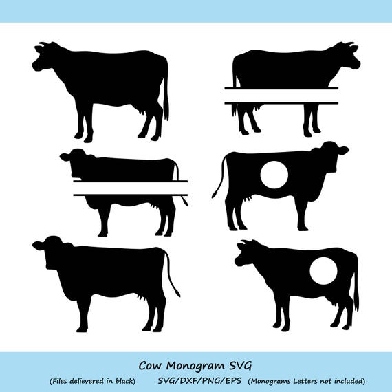 Download Cow Svg Cow Monogram Svg Farm Animal Cow Cow Cut File Etsy