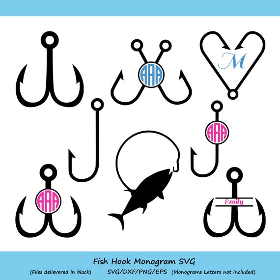 Download Fish Hook SVG Fish monogram svg fishing svg Fish SVG svg ...