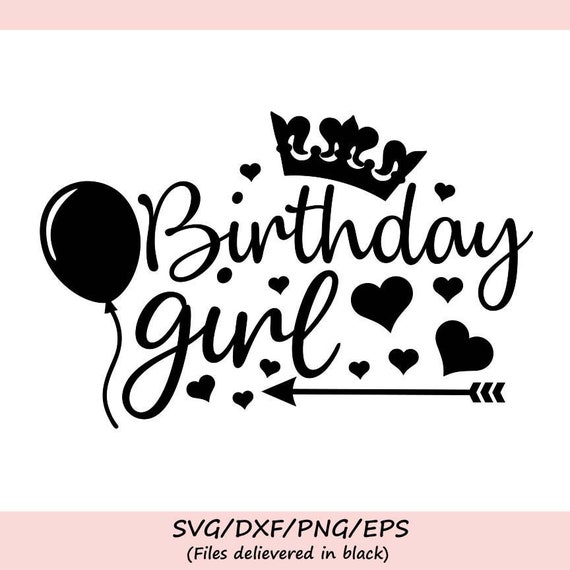 I'm The Birthday Girl SVG, svg, birthday svg, cricut cutting, birthday girl  svg, my birthday svg, happy birthday svg, girly