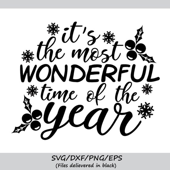 It's the most wonderful time of the year svg christmas | Etsy