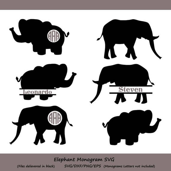 Download Elephant Svg Monogram Elephant Svg File Elephant Svg Etsy